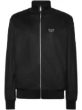 Philipp Plein logo patch zipped jacket - Black