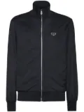 Philipp Plein logo patch zipped jacket - Blue