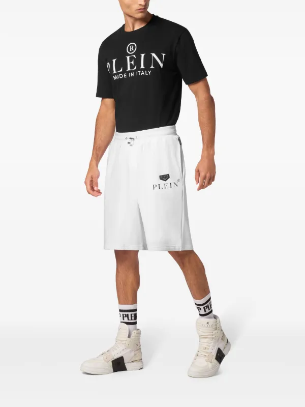 Philipp Plein ロゴプレート ショートパンツ Philipp Plein ロゴプレート ショートパンツ | ブルー | FARFETCH JP