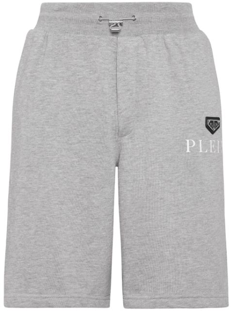 Philipp Plein logo-plaque cotton-blend shorts Men