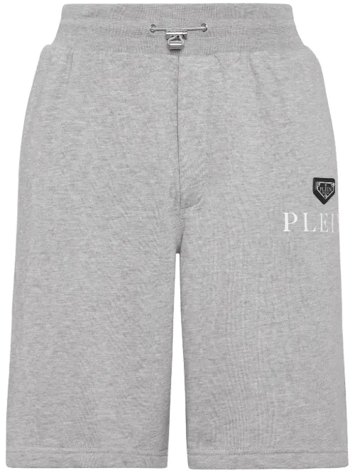 Short en coton mélangé à plaque logo - Philipp Plein - Modalova