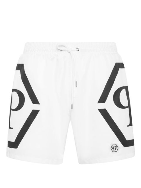 Philipp Plein logo-print swim shorts Men