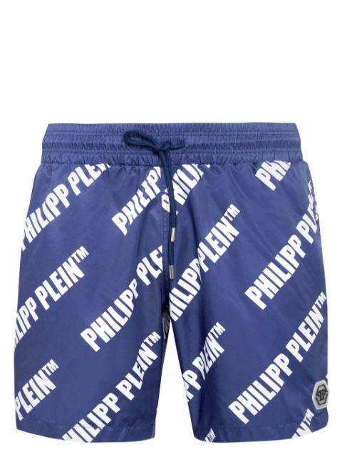 Philipp Plein logo-print swim shorts Men