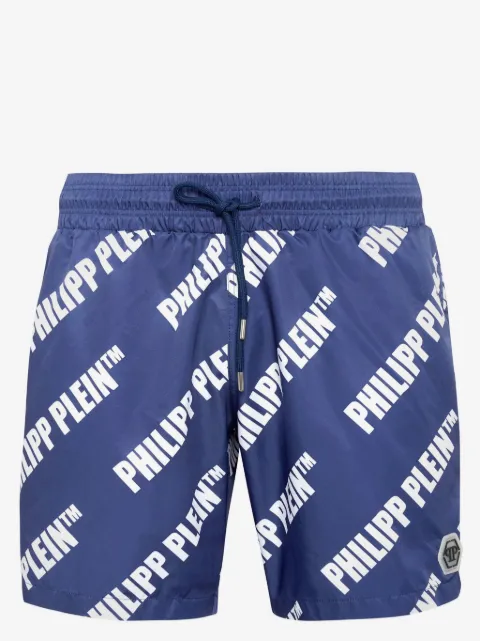 Philipp Plein logo-print swim shorts