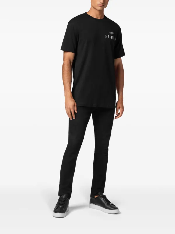PHILIPP PLEIN ラウンドネックSSトゥッティフルッティTシャツ Philipp Plein Round Neck Ss Tutti Frutti T-shirt In Black