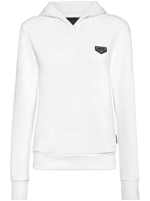 Philipp Plein logo plaque hoodie Women