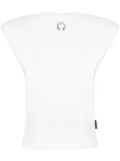 Philipp Plein ring-embellished padded tank top - White