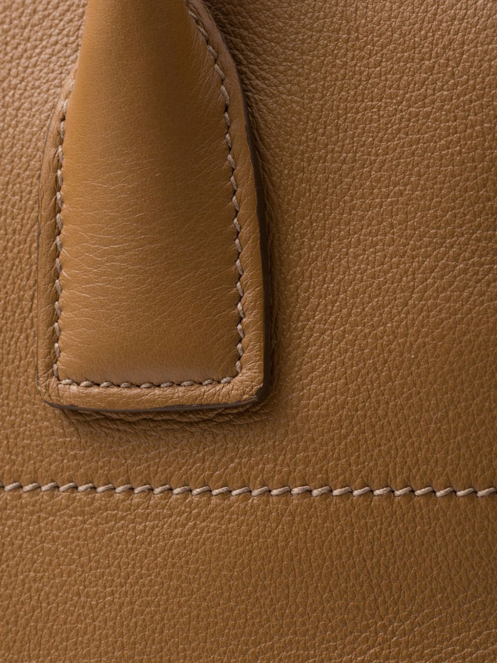Prada logo-lettering leather tote bag Bruin