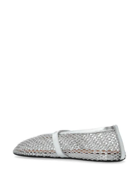 Alaïa flats de malla laminada