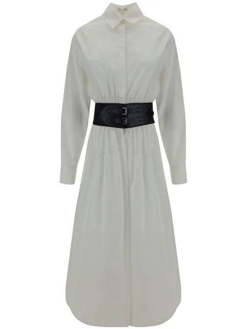 Alaïa belted cotton shirtdress