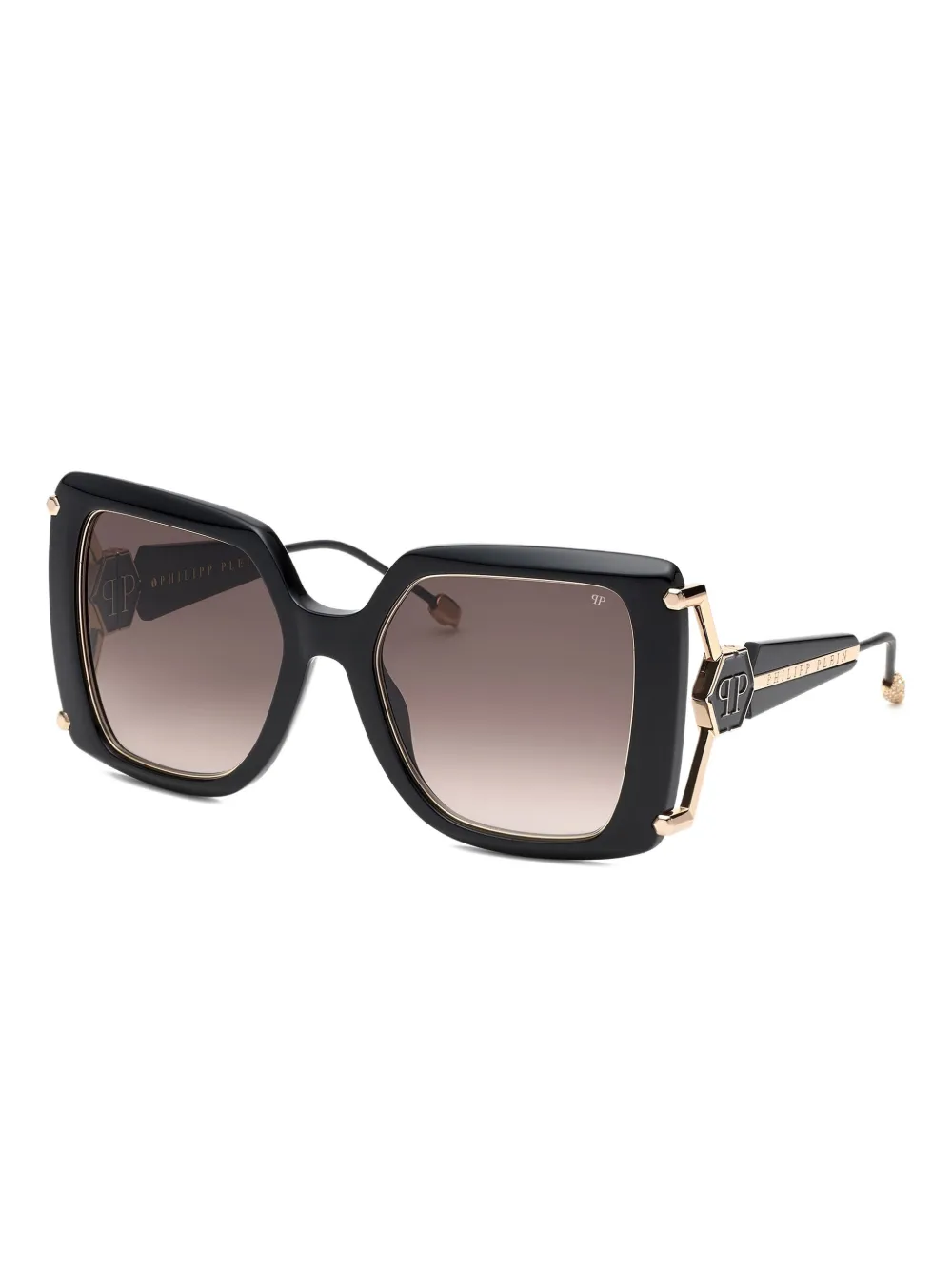 Philipp Plein Eyewear Queen geometric-frame sunglasses - Zwart