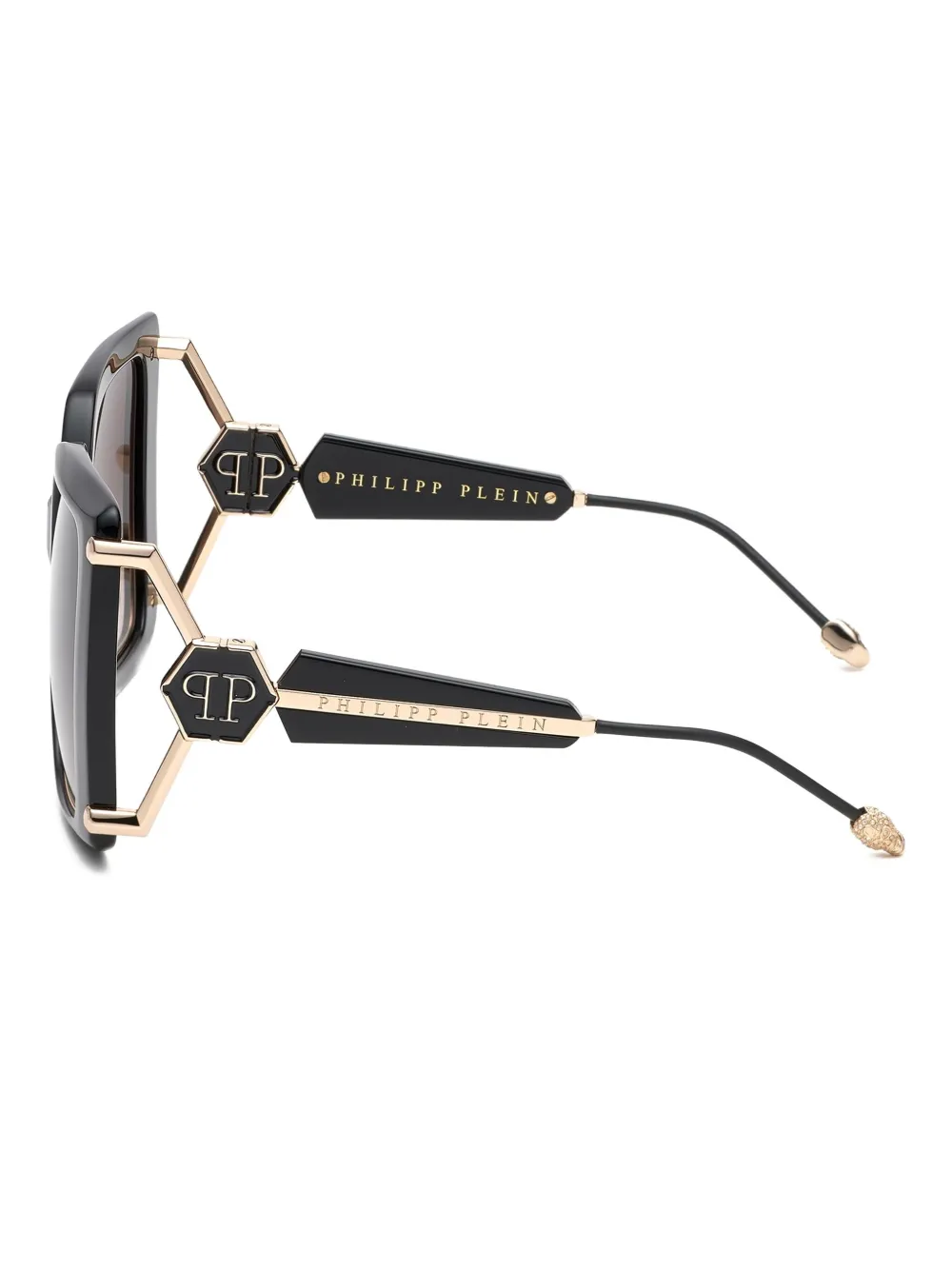 Philipp Plein Eyewear Queen zonnebril met geometrisch montuur Zwart