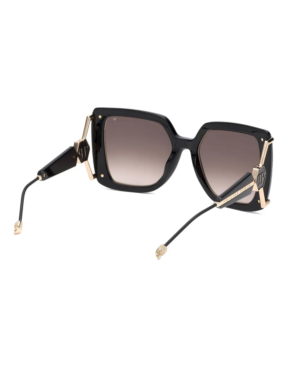 Philipp Plein Eyewear Queen zonnebril met geometrisch montuur Zwart