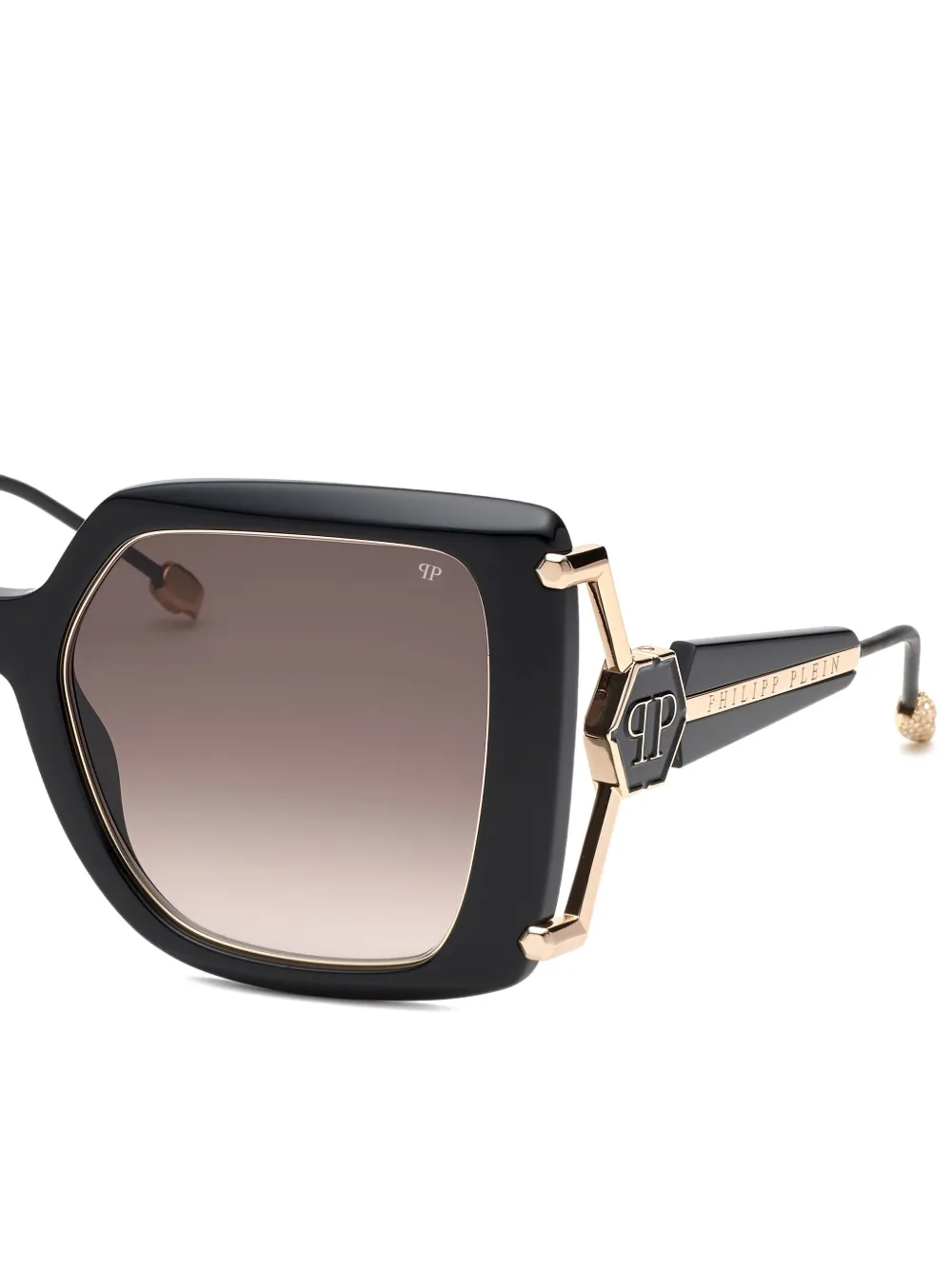 Philipp Plein Eyewear Queen zonnebril met geometrisch montuur Zwart