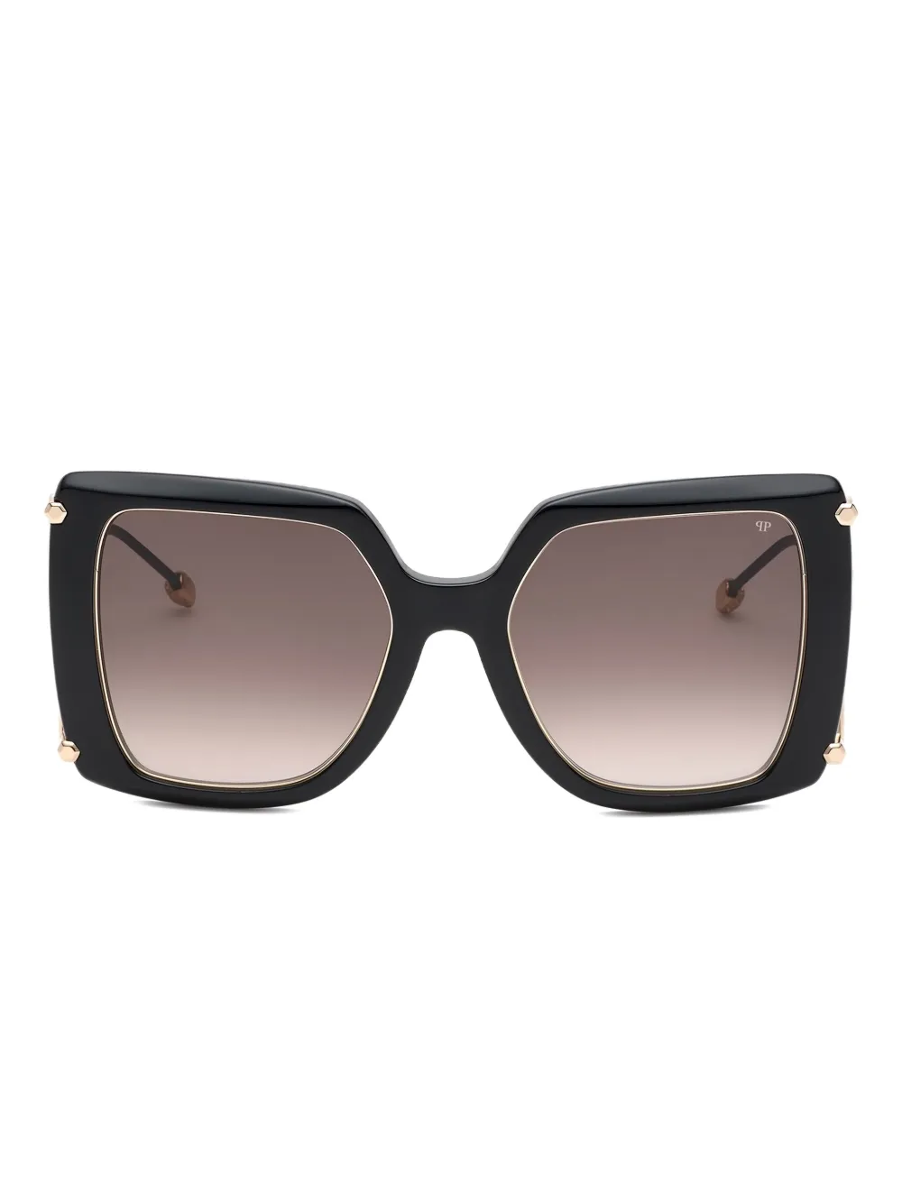 Philipp Plein Eyewear Queen geometric-frame sunglasses | Black | Image 1