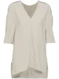 Rick Owens V-neck drop-shoulder blouse - Green