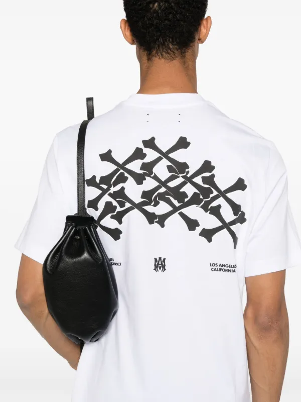 関税込☆AMIRI CORE BONES STACKED Tシャツ AMIRI Bones Stacked Cotton T-shirt | White | FARFETCH