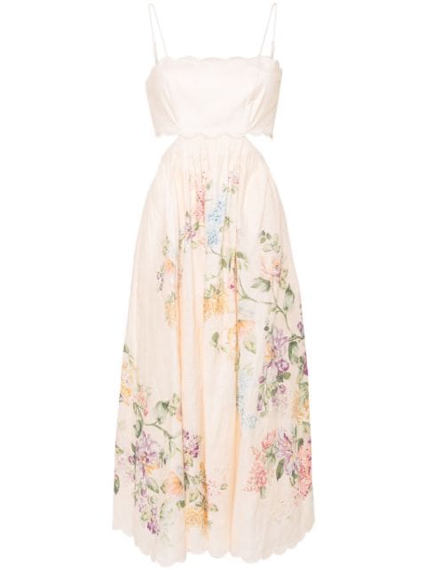 ZIMMERMANN vestido largo Halliday con estampado floral