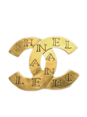 希少・極上ヴィンテージ CHANEL ココ　ブローチ マットゴールド 刻印あり CHANEL Pre-Owned 1999 ココマーク ブローチ | ゴールドトーン