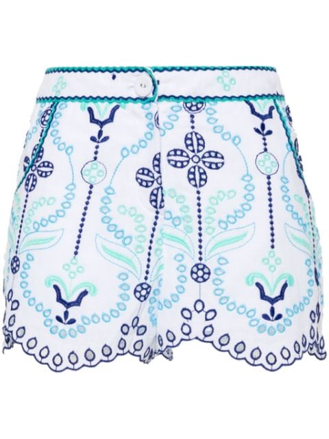 Charo Ruiz Ibiza Mason floral-embroidered shorts