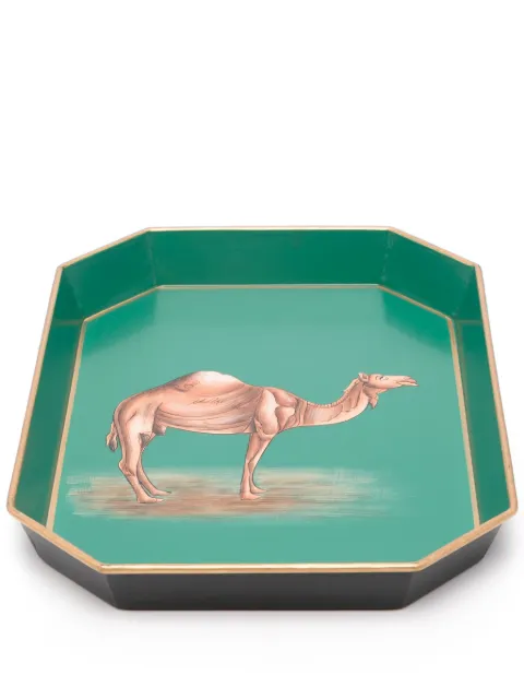 Les-Ottomans plateau dromadaire peint à la main (45 cm x 30 cm)