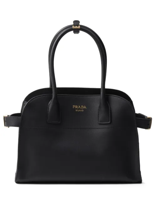 Sac à main en cuir à logo - Prada - Modalova