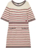 CHANEL Pre-Owned 2000s CC striped dress - Neutrals