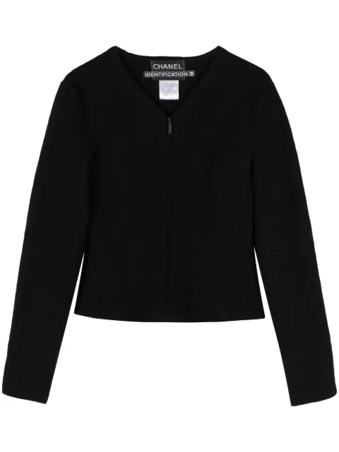 CHANEL Pre-Owned 1999 zip-up wool jacket