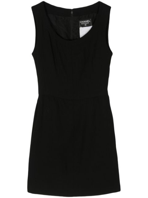 HOT SALE CHANEL 2000s sleeveless wool minidress Women