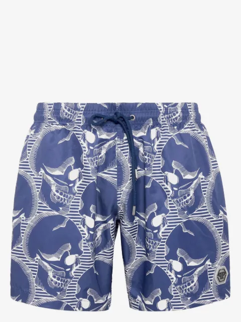 Philipp Plein skull-print swim shorts