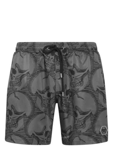 Philipp Plein skull-print swim shorts Men