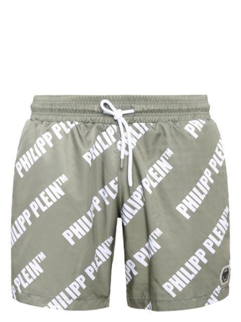 Philipp Plein logo-print swim shorts Men