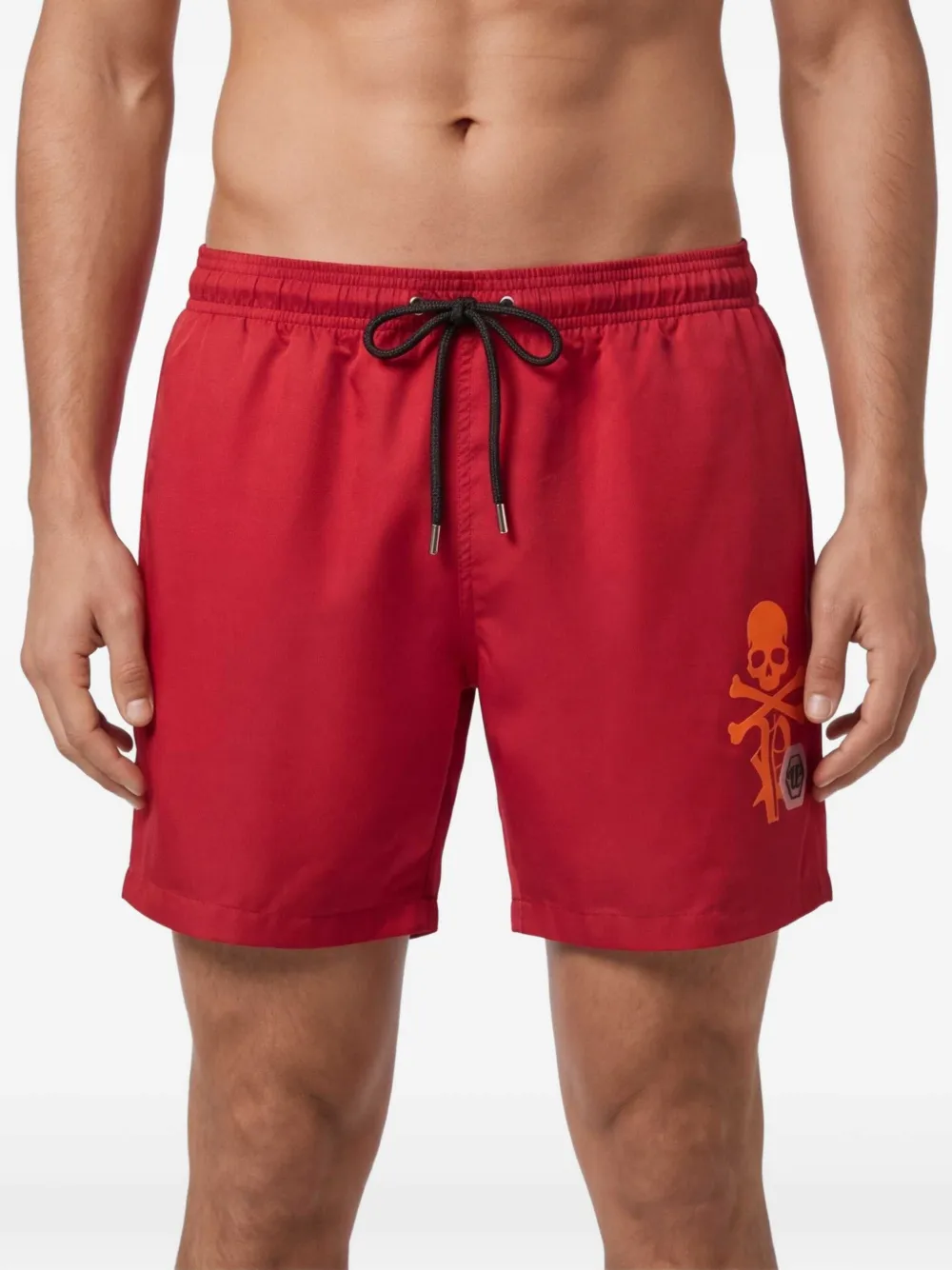 Philipp Plein Zwembroek met logoprint Rood