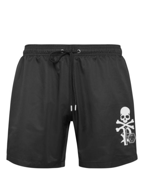 Philipp Plein logo-print swim shorts Men