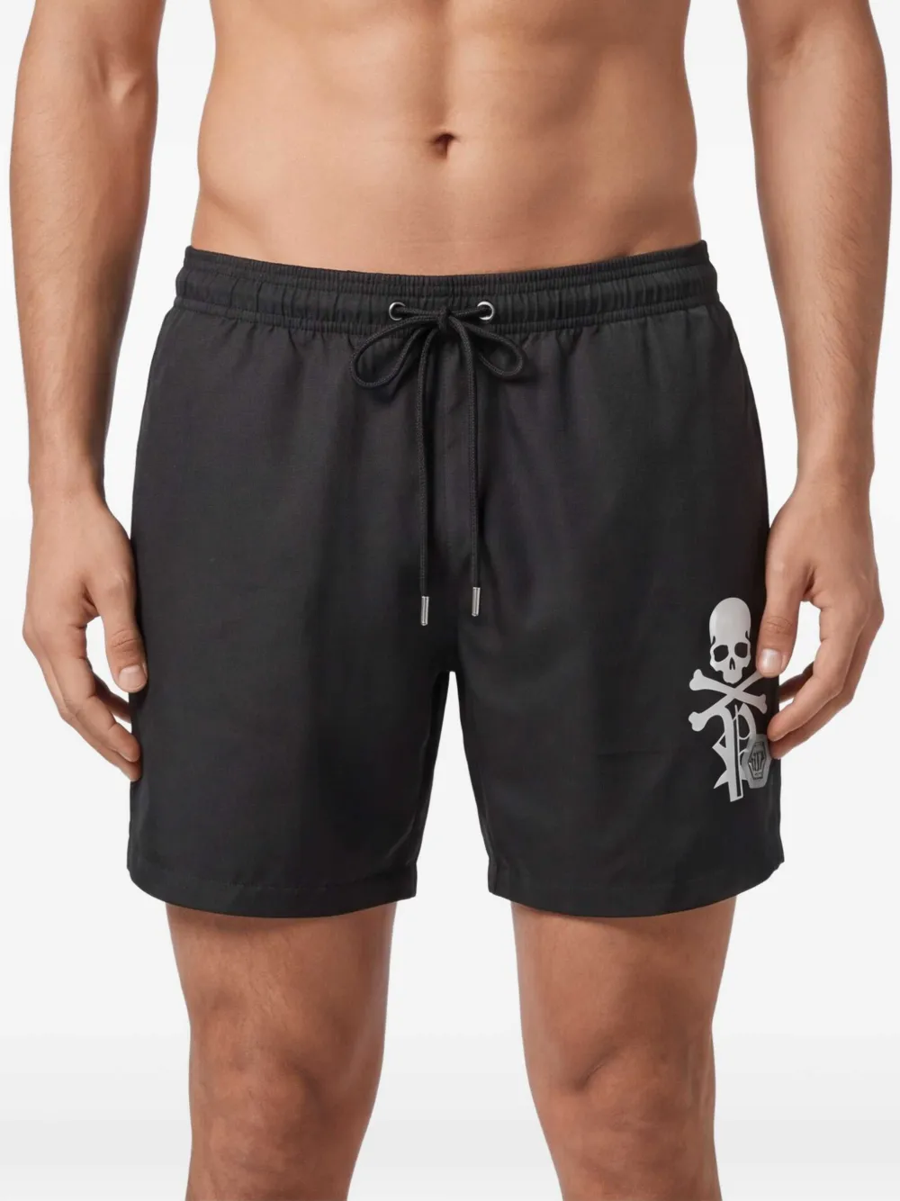 Philipp Plein Zwembroek met logoprint Zwart