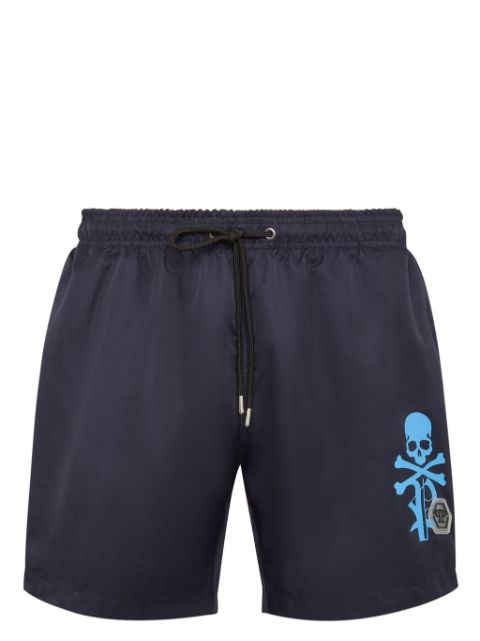 Philipp Plein logo-print swim shorts Men