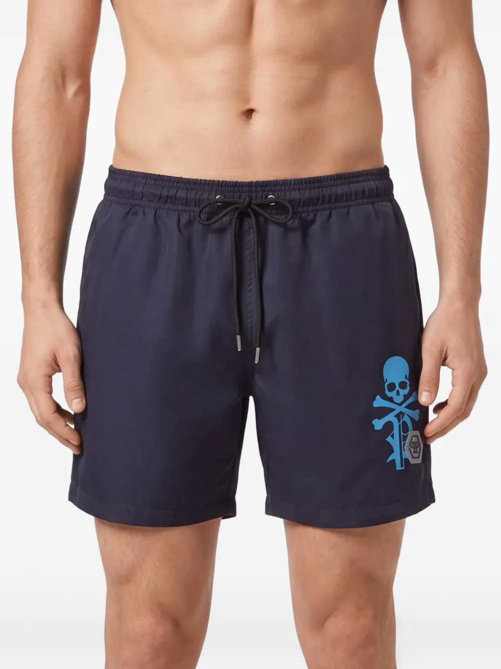 Philipp Plein Zwembroek met logoprint Blauw