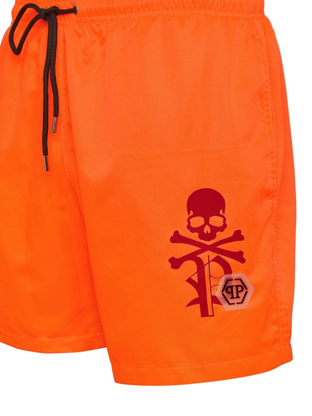 Philipp Plein logo-print swim shorts - Oranje