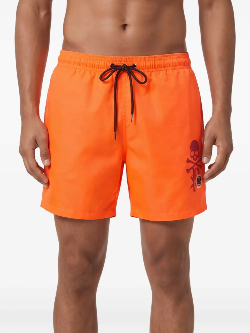 Philipp Plein Zwembroek met logoprint Oranje