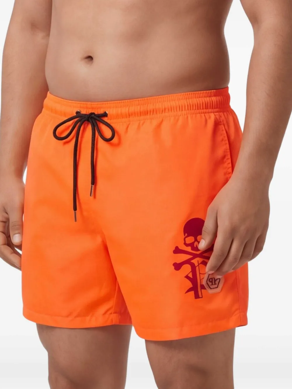 Philipp Plein Zwembroek met logoprint Oranje