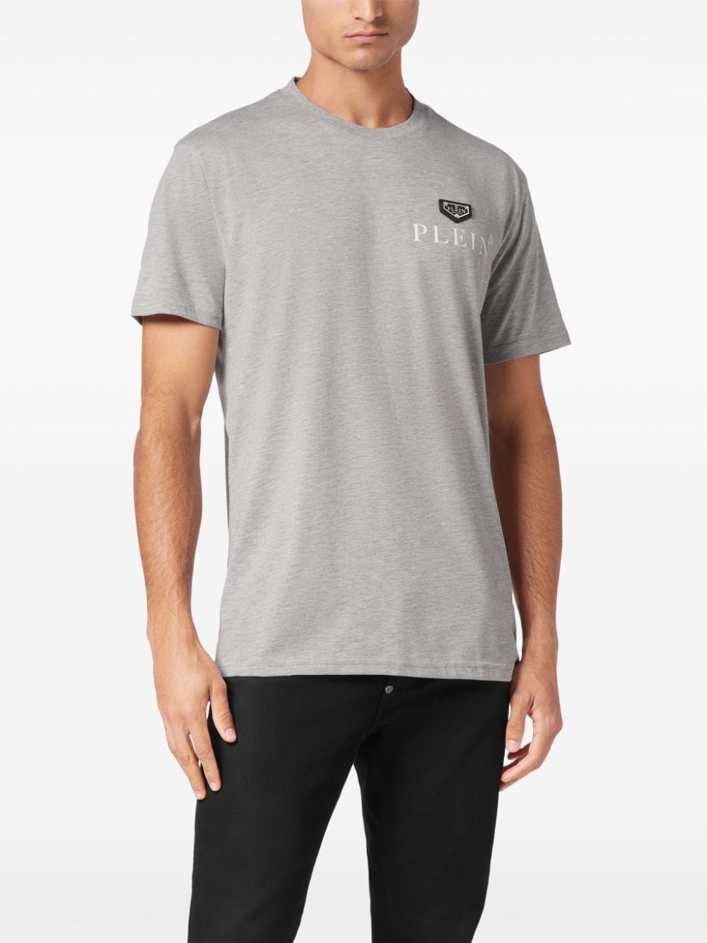 Shop Philipp Plein Logo-print T-shirt In Grey