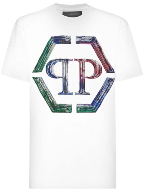 Philipp Plein SS Strass Hexagon T-shirt Men