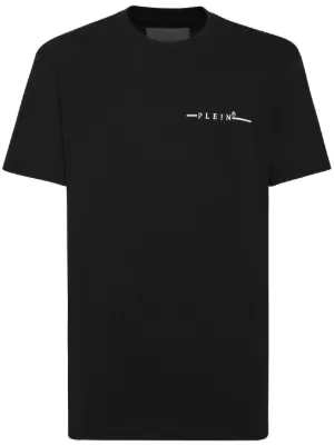 Balmain flocked-logo Cotton T-shirt | Black | FARFETCH RO