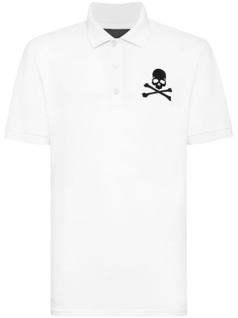 Philipp Plein Skull&Bones-print cotton polo shirt Men