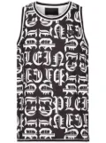 Philipp Plein Gothic Plein jersey tank top - Black