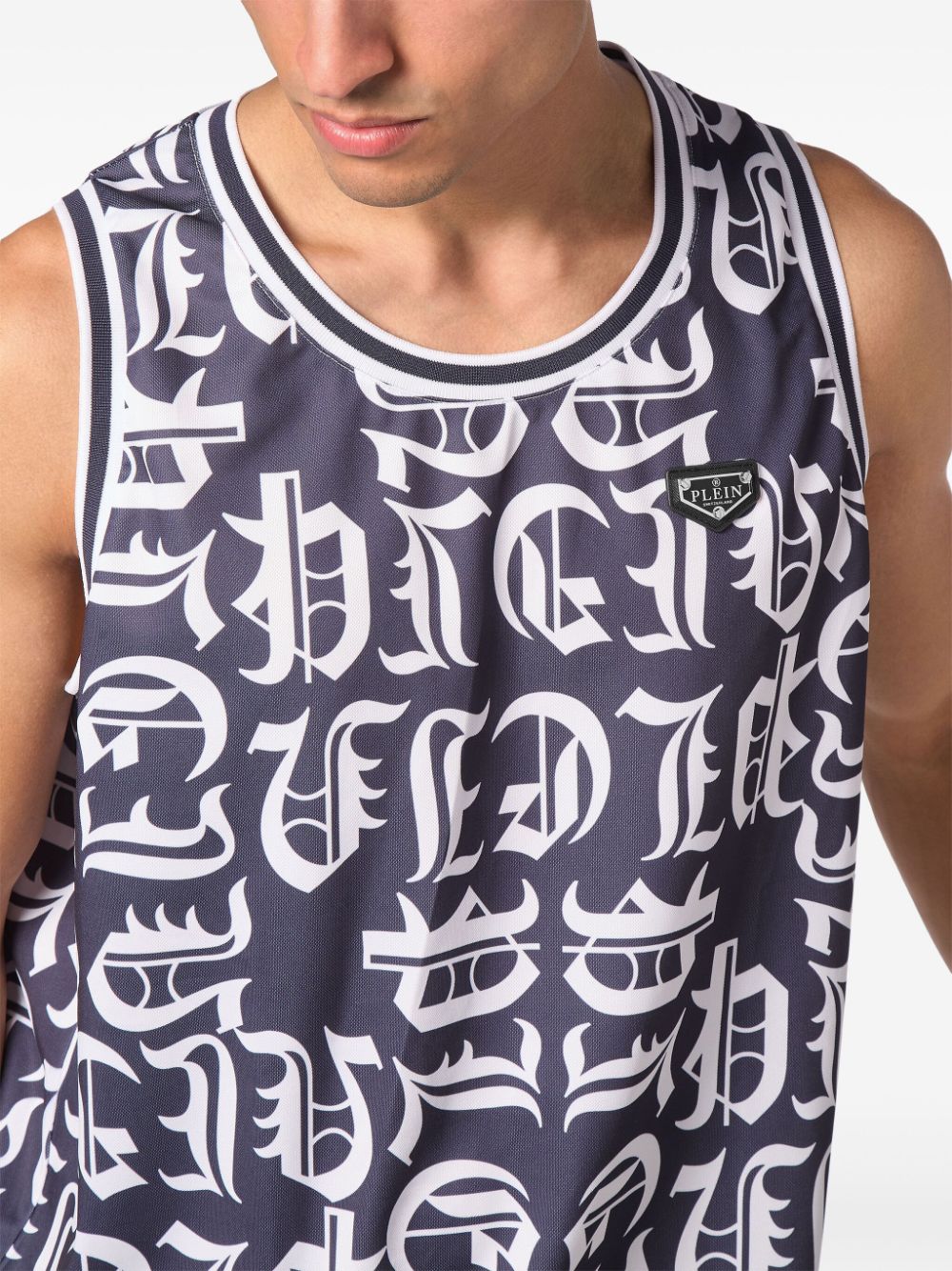 Philipp Plein Tanktop met logoprint Blauw