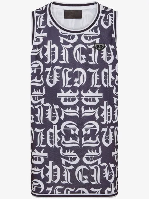 Philipp Plein all-over logo-print tank top