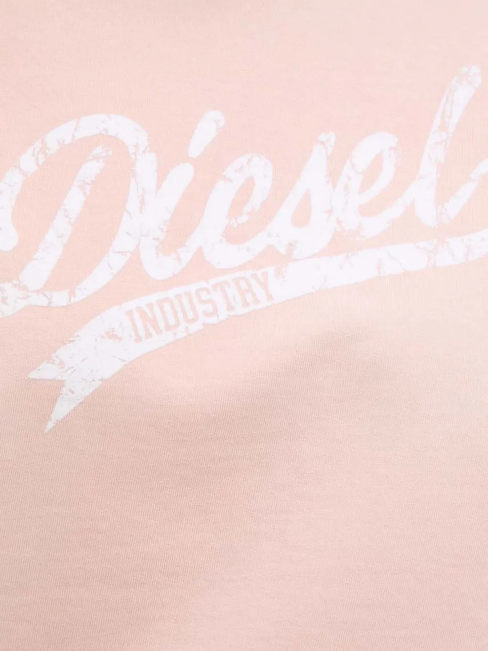 Diesel Sweater met logo en ronde hals Roze
