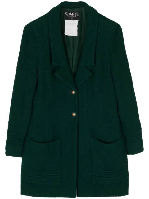 CHANEL Pre-Owned 2000s CC logo-buttons wool jacket
