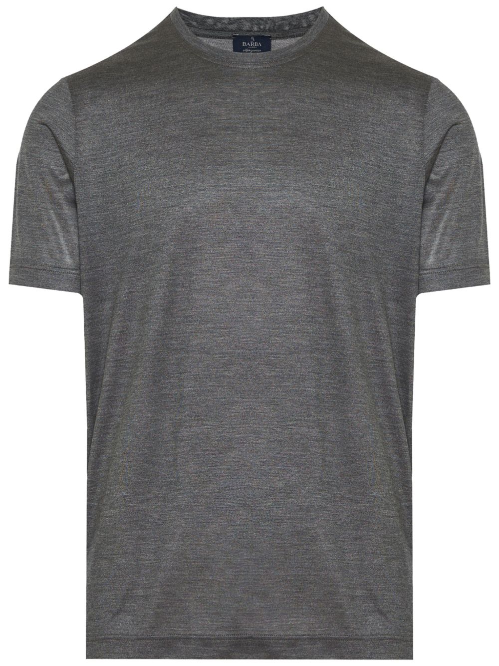 Barba Crew-neck Silk T-shirt In Grau